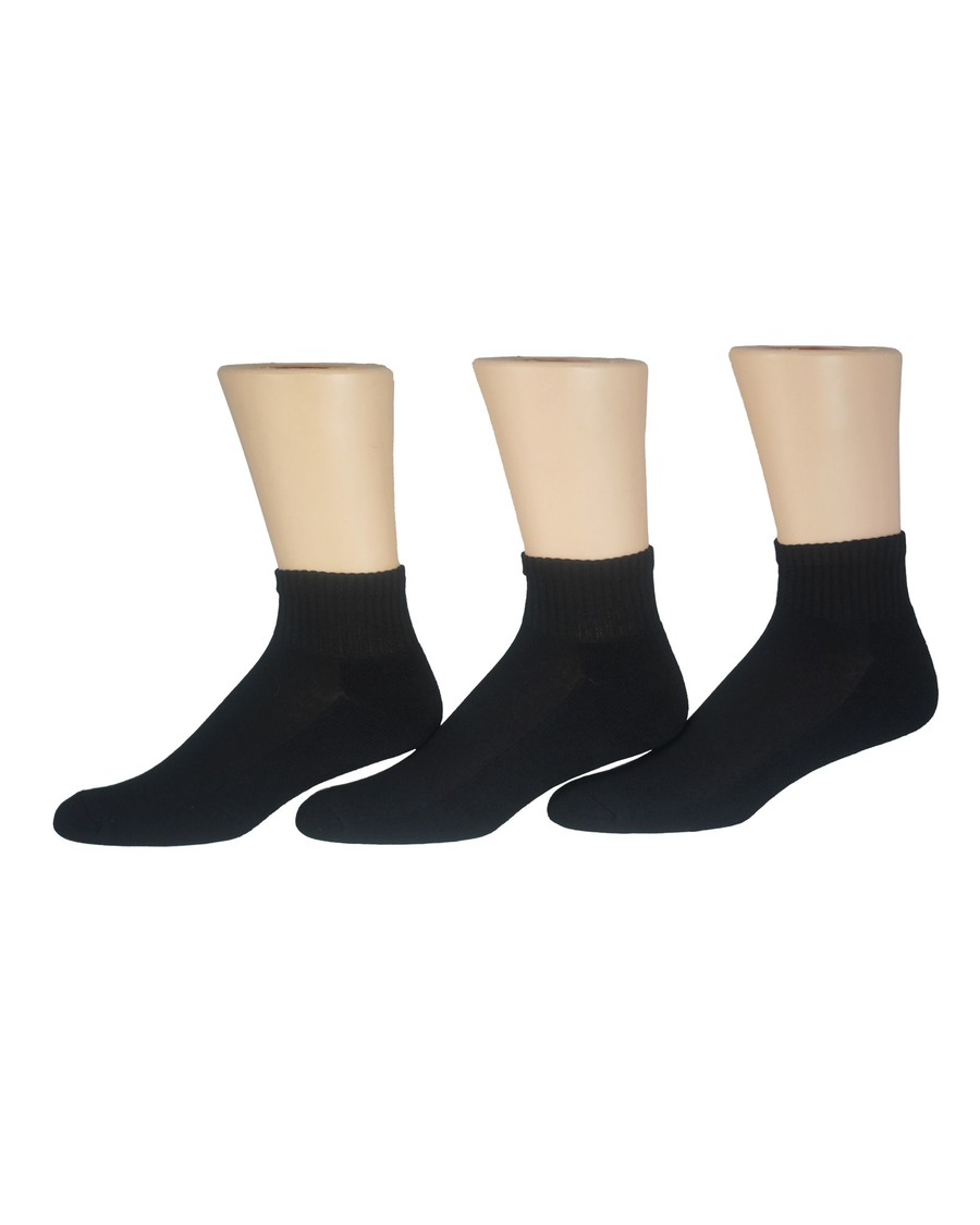 (image for) Durable 1/2 Cushion Quarter Socks, 3 Pack